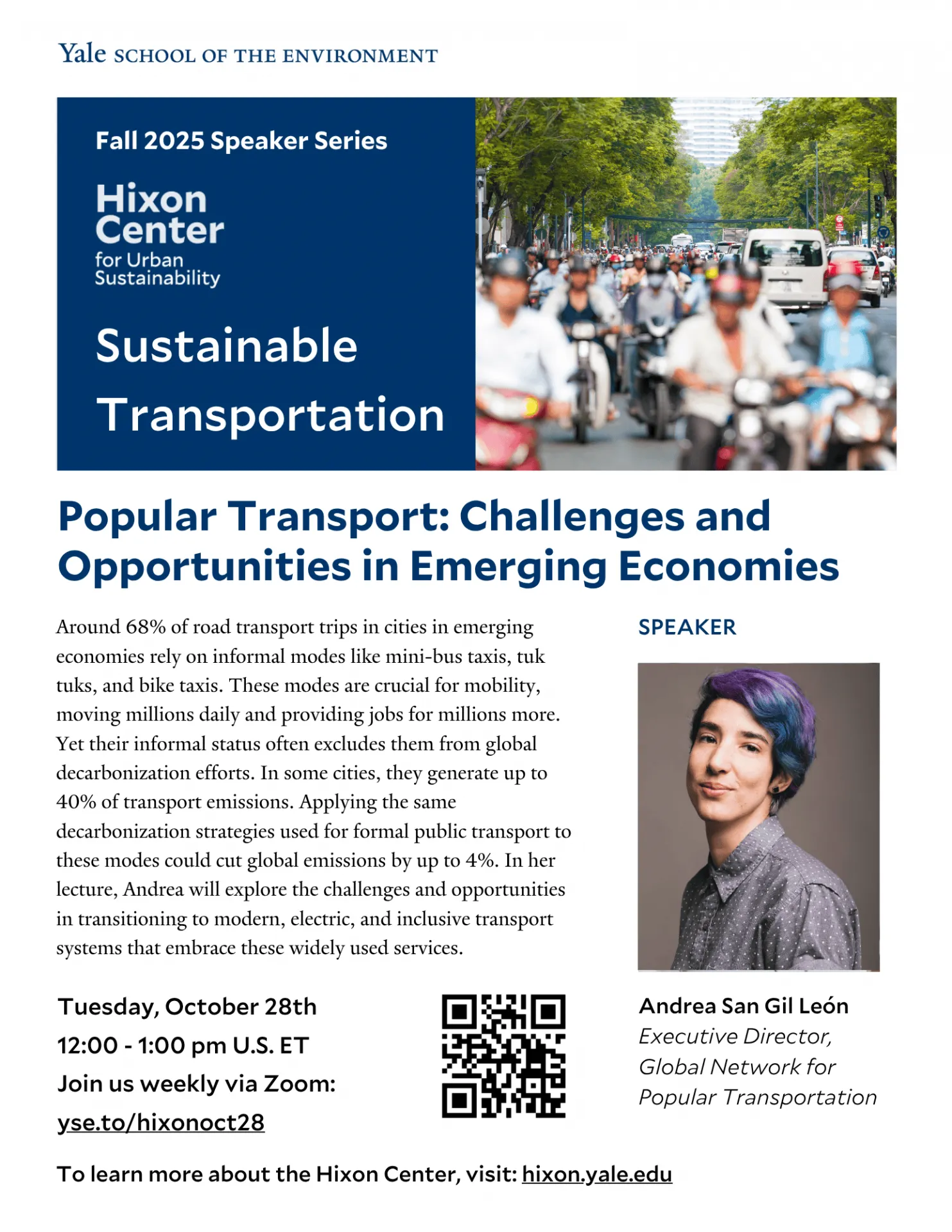 Hixon Center Fall 2025 Speaker Series: Sustainable Transportation