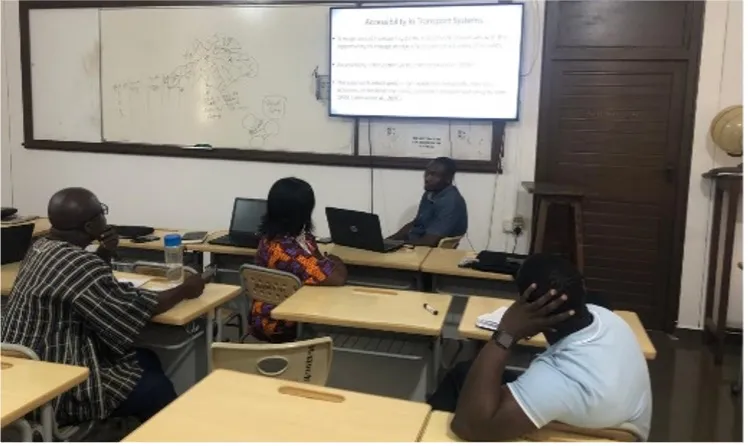 Dominic discusses about developing methods to assess perceived accessibility impacts of ride-hailing and Pragya services