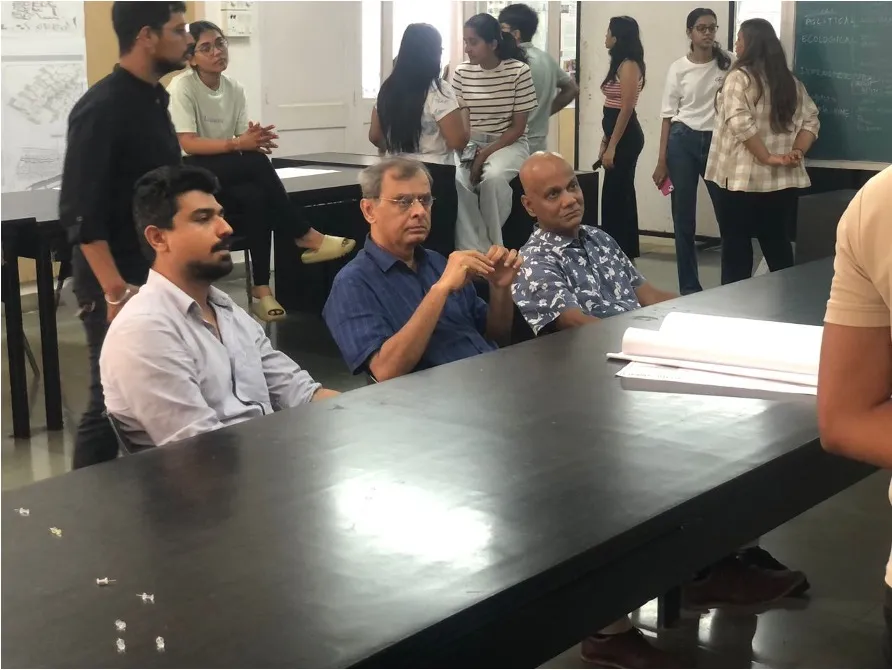 Interaction with the Principal, Faculty, and some brilliant master’s students during the visit to the Kamla Raheja Vidyanidhi Institute for Architecture (KRVIA) in Andheri